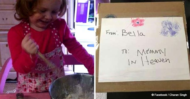 4-year-old mails cake to heaven for late mother's birthday