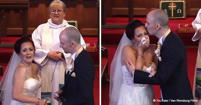 Students surprise music teacher by singing at her wedding ceremony