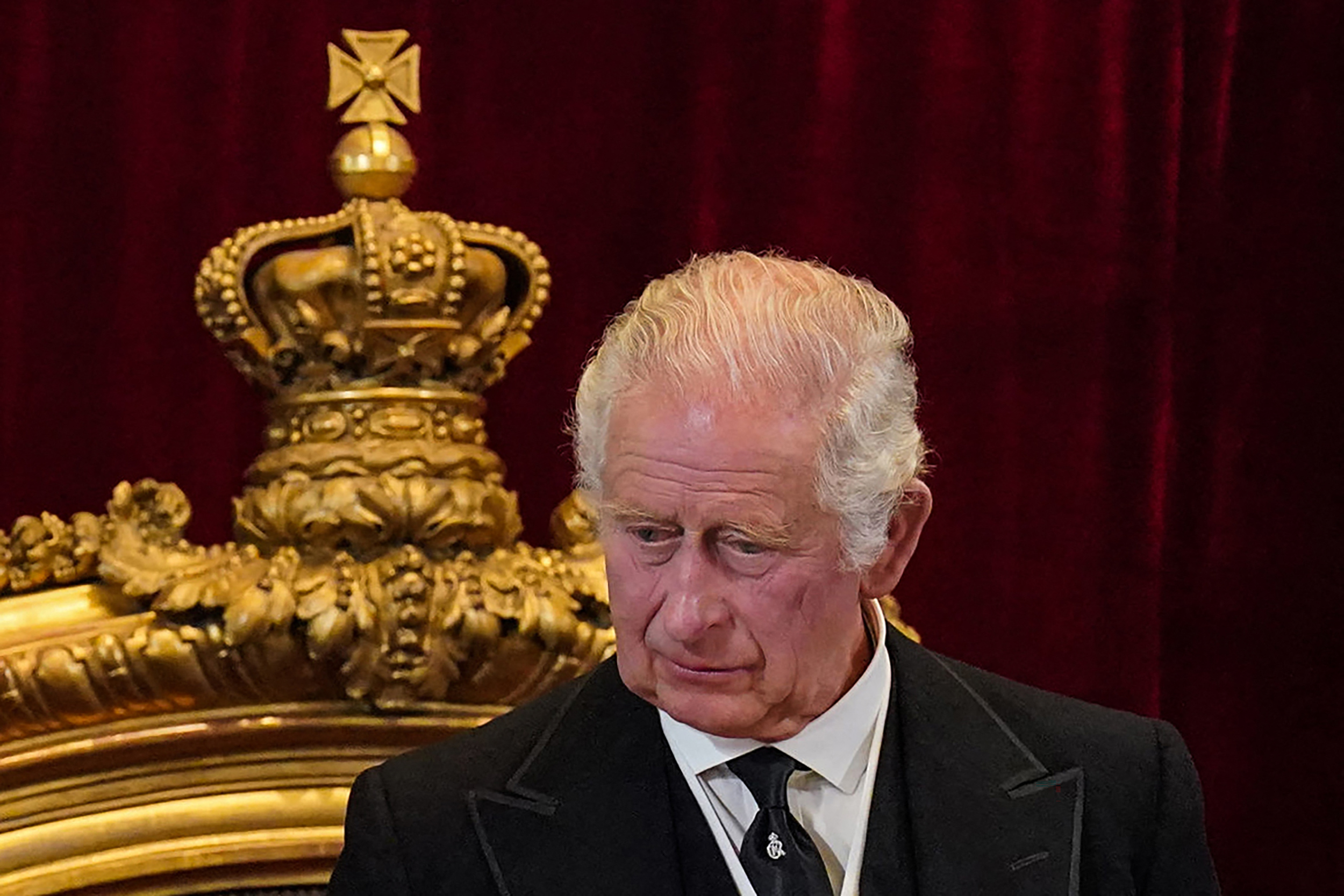 King Charles III speaks at St. James's Palace to be proclaimed King, on September 10, 2022 | Source: Getty Images