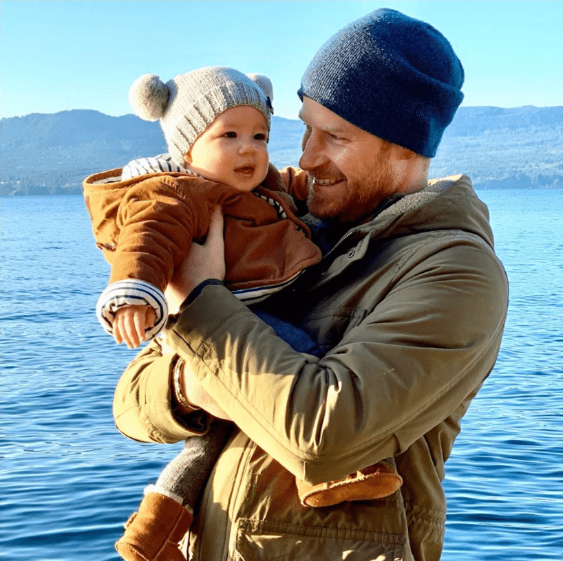 Prince Harry and Archie pictured in a video celebrating New Years. | Photo: Instagram/Sussexroyal