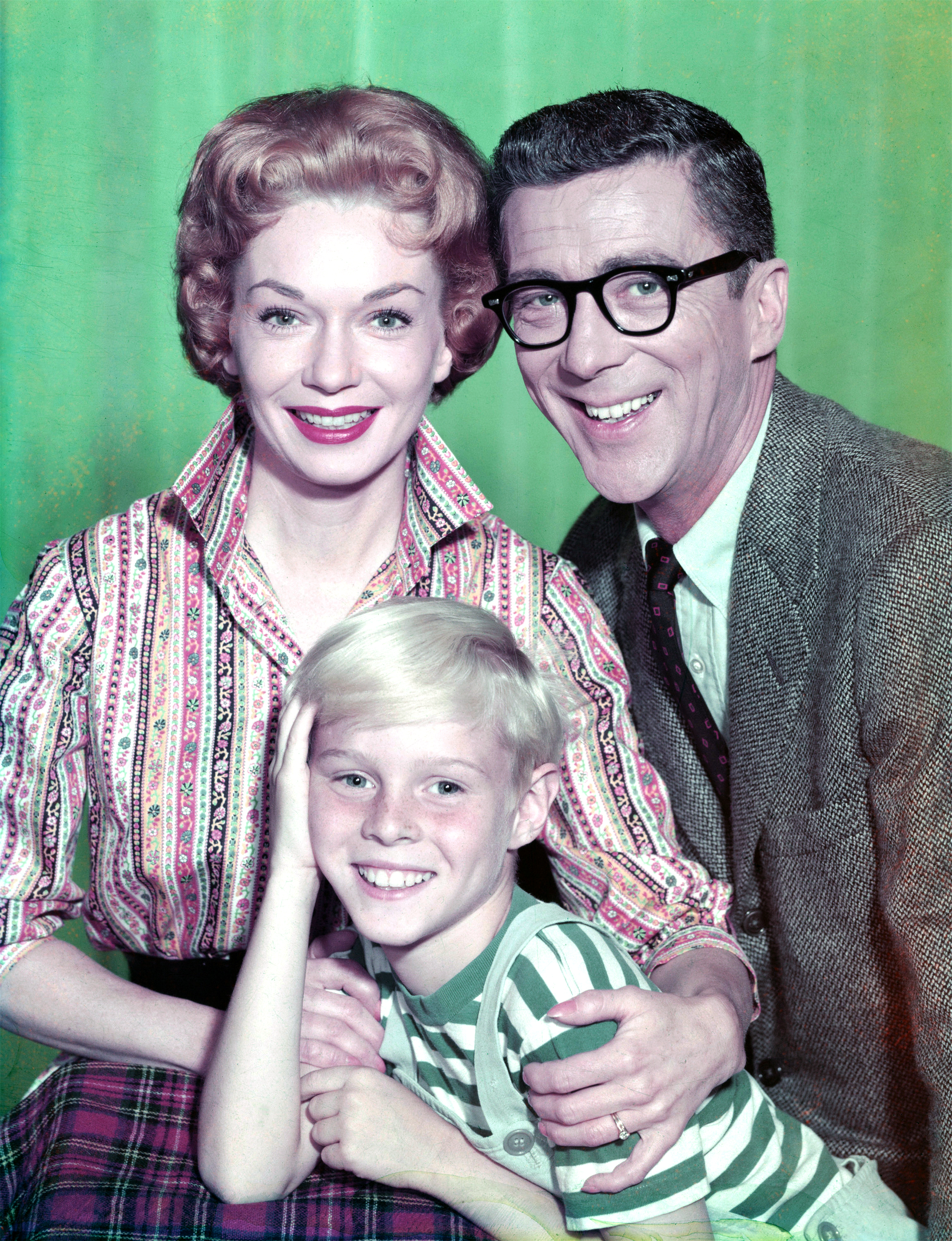 Gloria Henry, Herbert Anderson, and Jay North on the set of "Dennis the Menace" in 1960 | Source: Getty Images