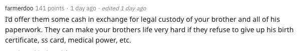 Screenshot eines Kommentars auf Reddit. | Quelle: Reddit.com/AmItheAsshole