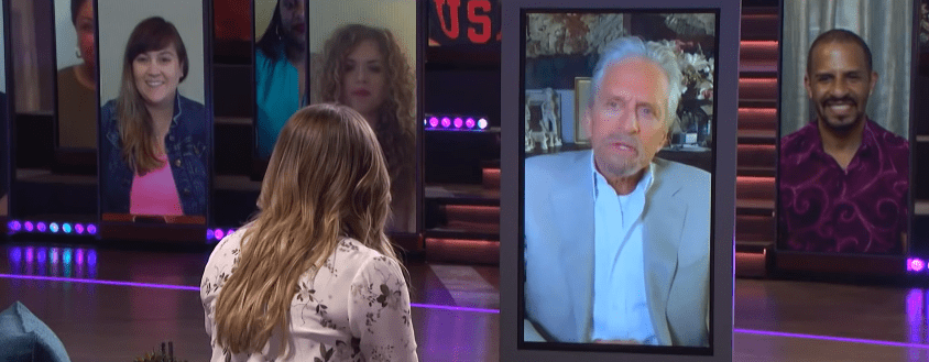 Michael Douglas during a virtual appearance on the “ Kelly Clarkson Show” | Photo: Youtube /  The Kelly Clarkson Show