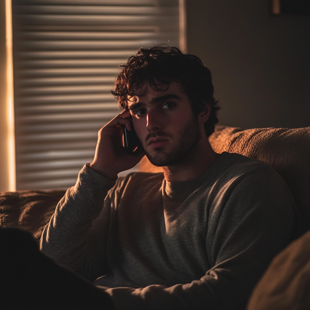 A man talking on the phone | Source: Midjourney