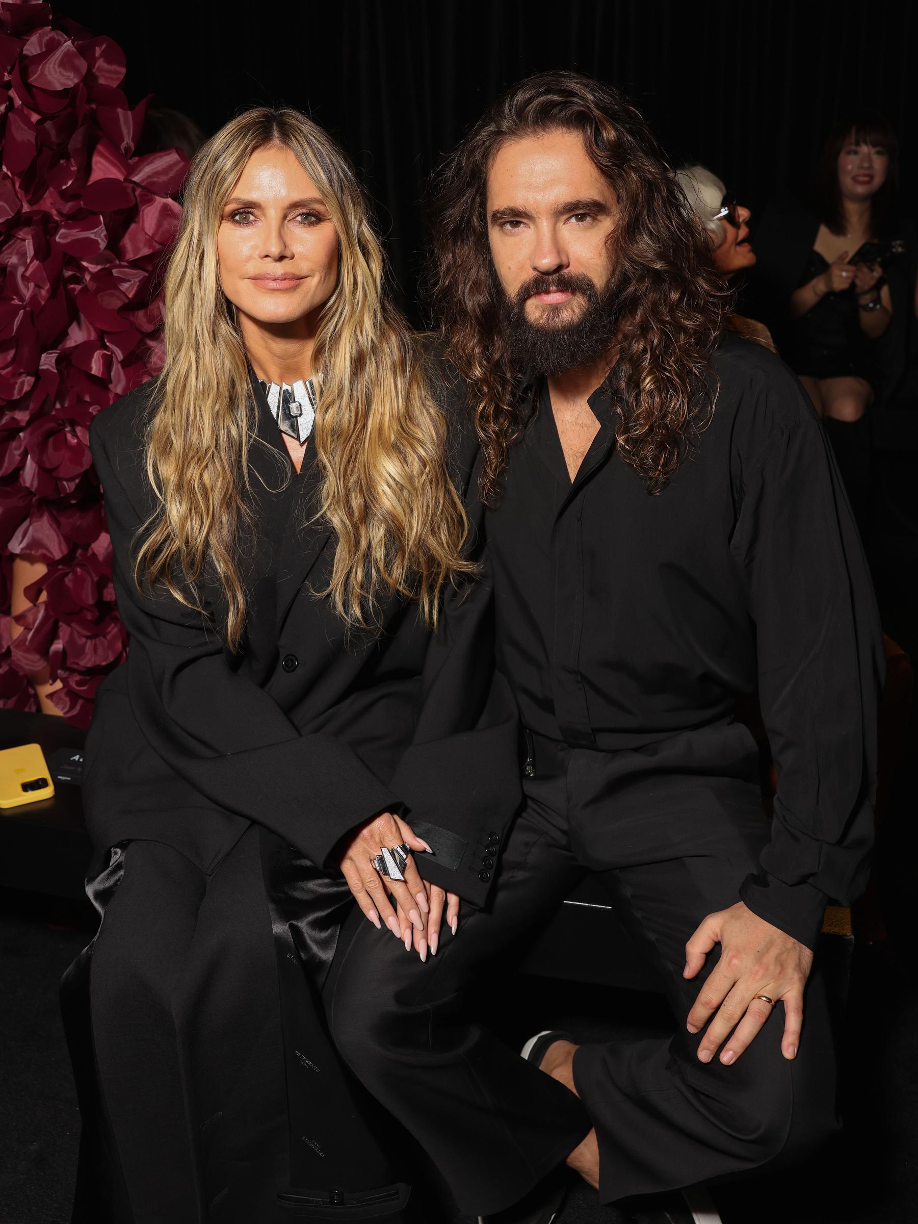 Heidi Klum and Tom Kaulitz at the Messika Paris Womenswear Spring-Summer 2025 show during Paris Fashion Week on September 26, 2024, in France. | Source: Getty Images