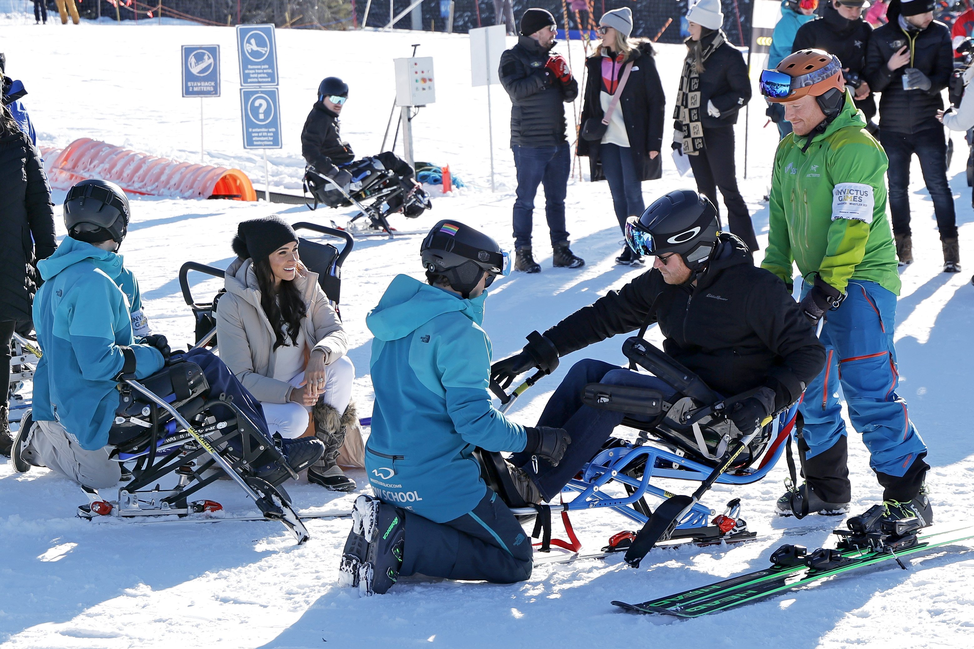 Meghan, Duchess of Sussex, and Prince Harry, Duke of Sussex, at the Invictus Games in Whistler, British Columbia, on February 14, 2024 | Source: Getty Images