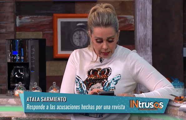 Atala Sarmiento aclara rumores en el programa Intrusos. | Imagen tomada de: YouTube/ INtrusos