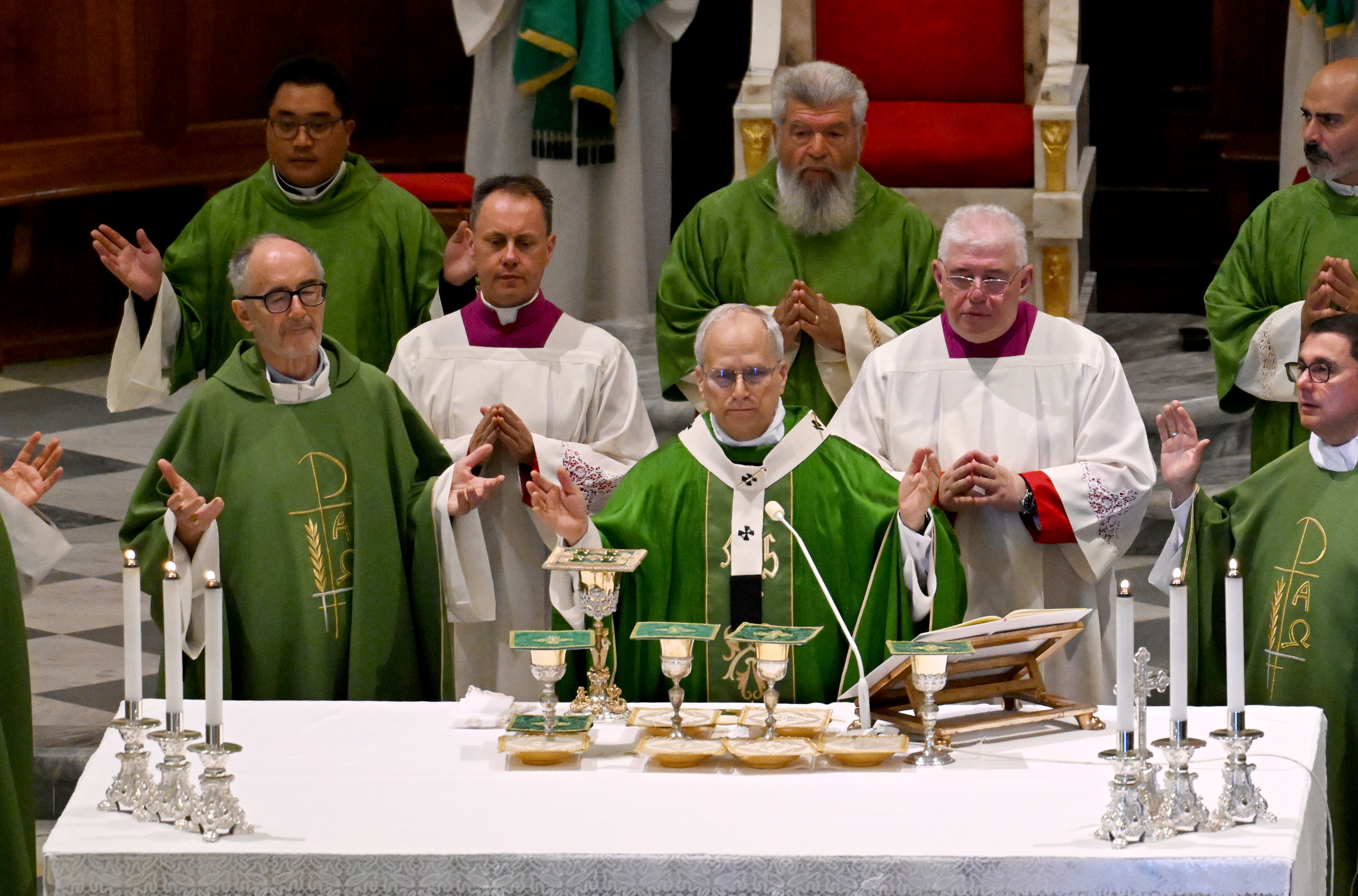 Pope Leo XIV presides over Mass for the 16th Sunday in Ordinary Time on July 20, 2025 in Albano Laziale, Italy. | Source: Getty Images