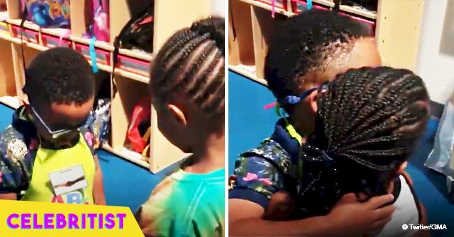 'A handshake, a hug, or a smile?' Pre-school kids' school 'ritual' goes viral in adorable video