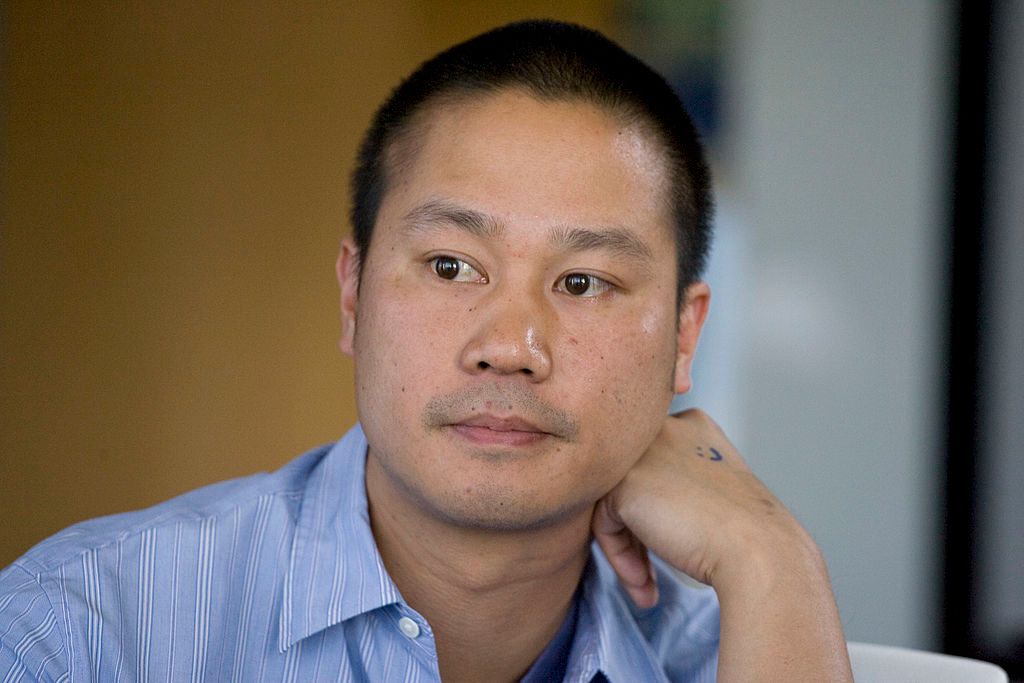 Tony Hsieh, former CEO of Zappos.com Inc., speaking during an interview in Los Angeles, California | Photo: Jonathan Alcorn/Bloomberg via Getty Images