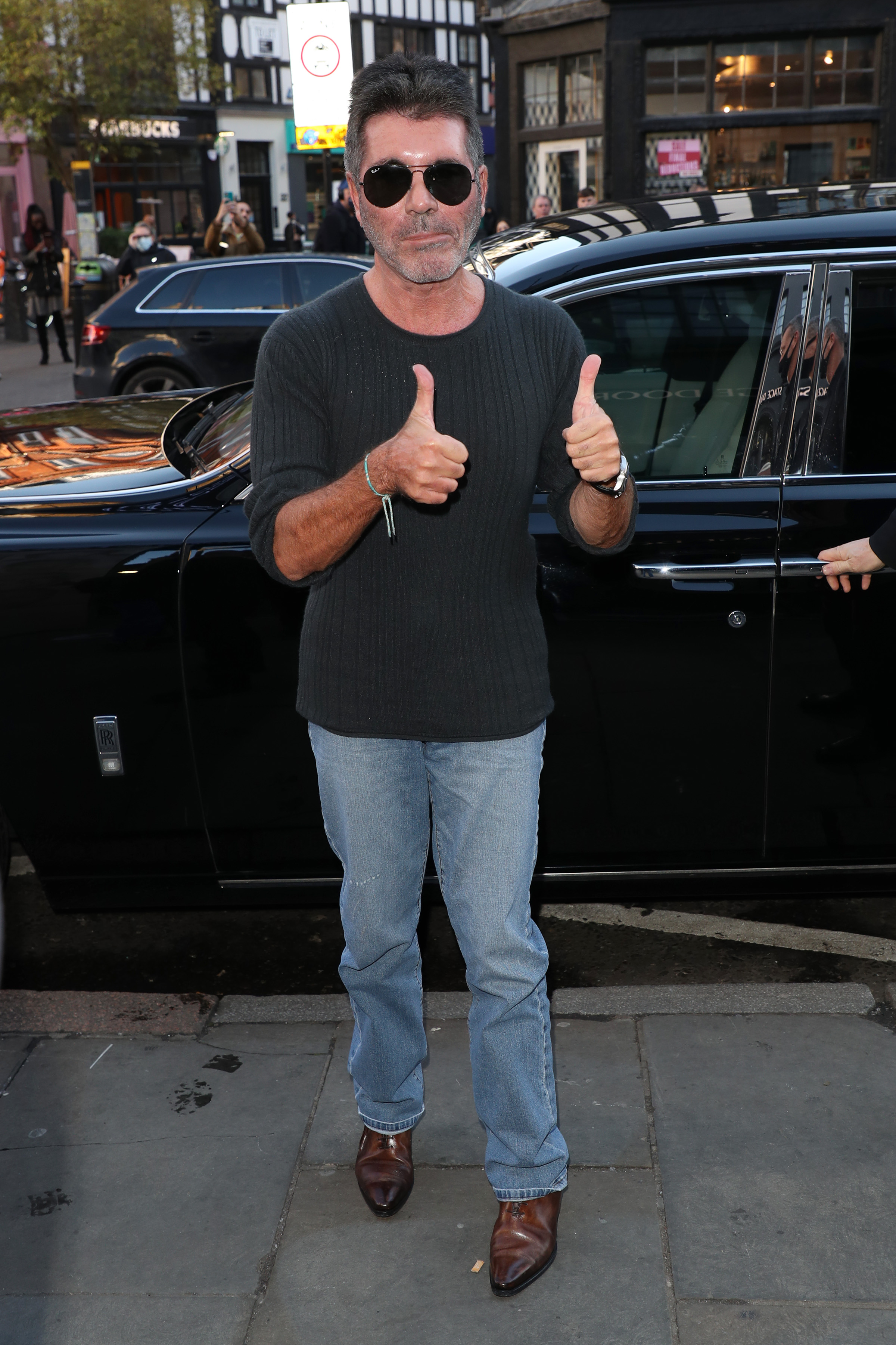 Simon Cowell arrives at the London Palladium for Britain's Got Talent auditions in London on January 17, 2022 | Source: Getty Images