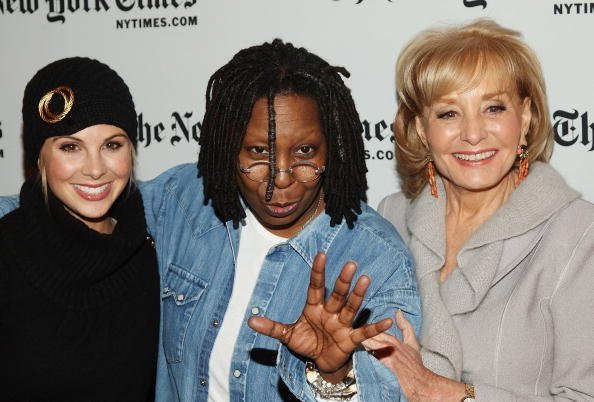 Elizabeth Hasselbeck, Whoopi Goldberg, and Barbara Walters attend the New York Times Art and Leisure Weekend at TheTimesCenter | Photo: Getty Images