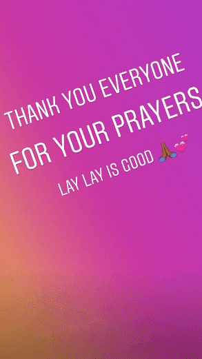 Alexis Skyy thanking her followers and adding that her baby daughter was doing fine | Source: Instagram Stories/Alexis Skyy
