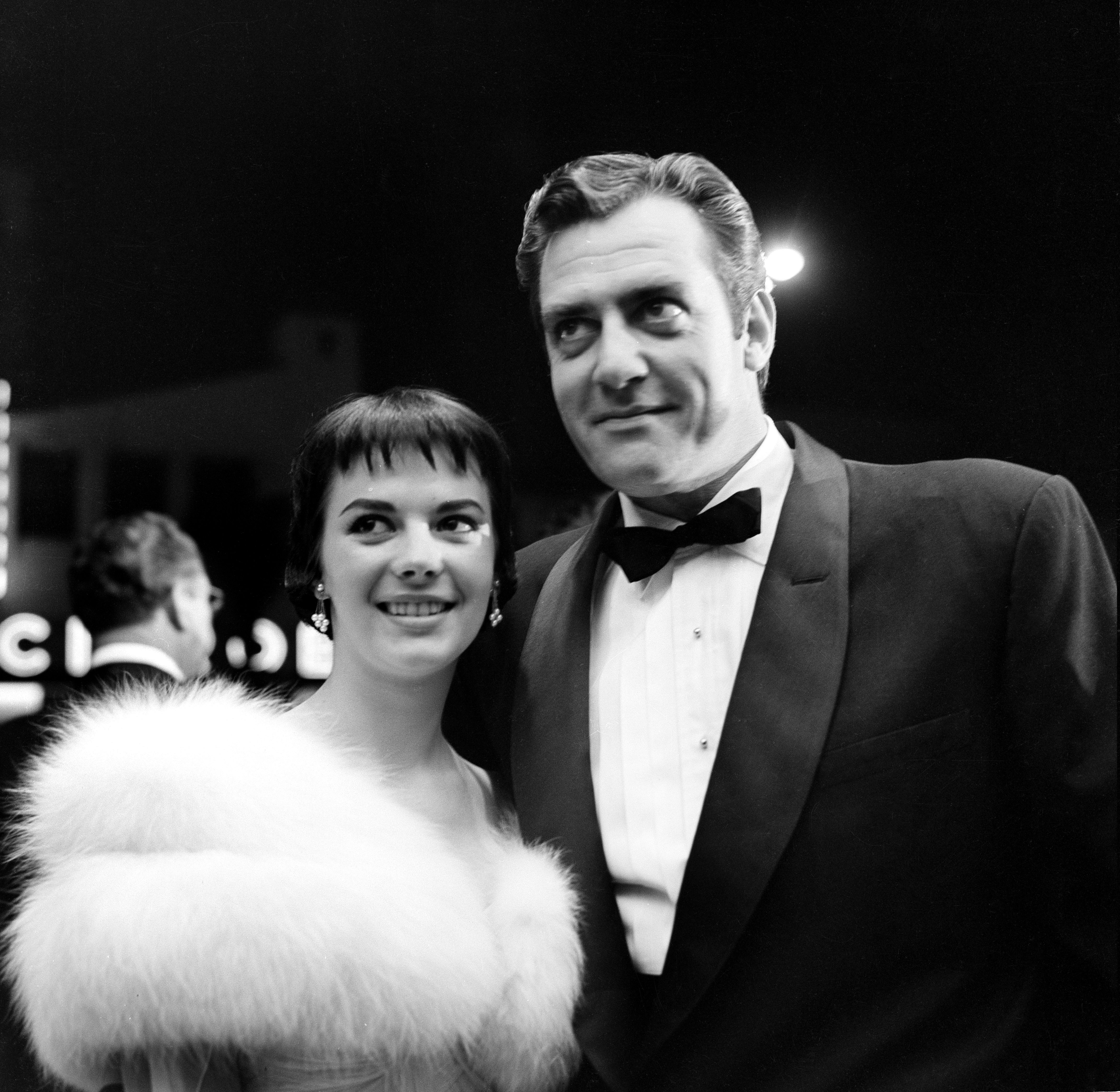 Actress Natalie Wood with Raymond Burr attending the premiere of "A Cry in the Night" in Los Angeles, California. / Source: Getty Images
