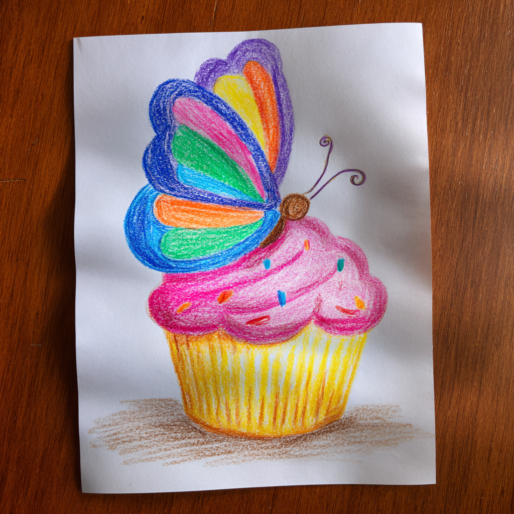 A close-up of a child's drawings | Source: Midjourney