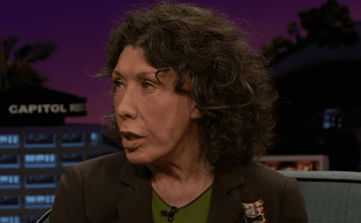Actress Lily Tomlin in an interview with James Corden | Photo: Youtube/thelatelateshowwithjamescorden