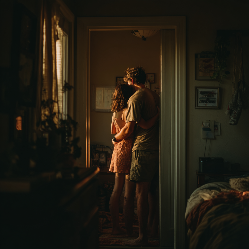 A happy couple embracing | Source: Midjourney