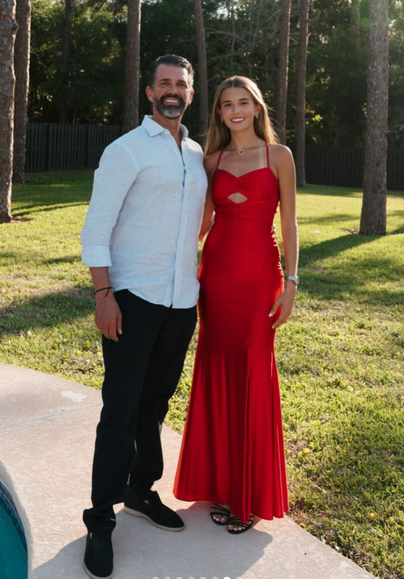 Donald Trump Jr. and Kai Trump as seen in a photo posted on April 28, 2026 | Source: Instagram/kaitrumpgolfer