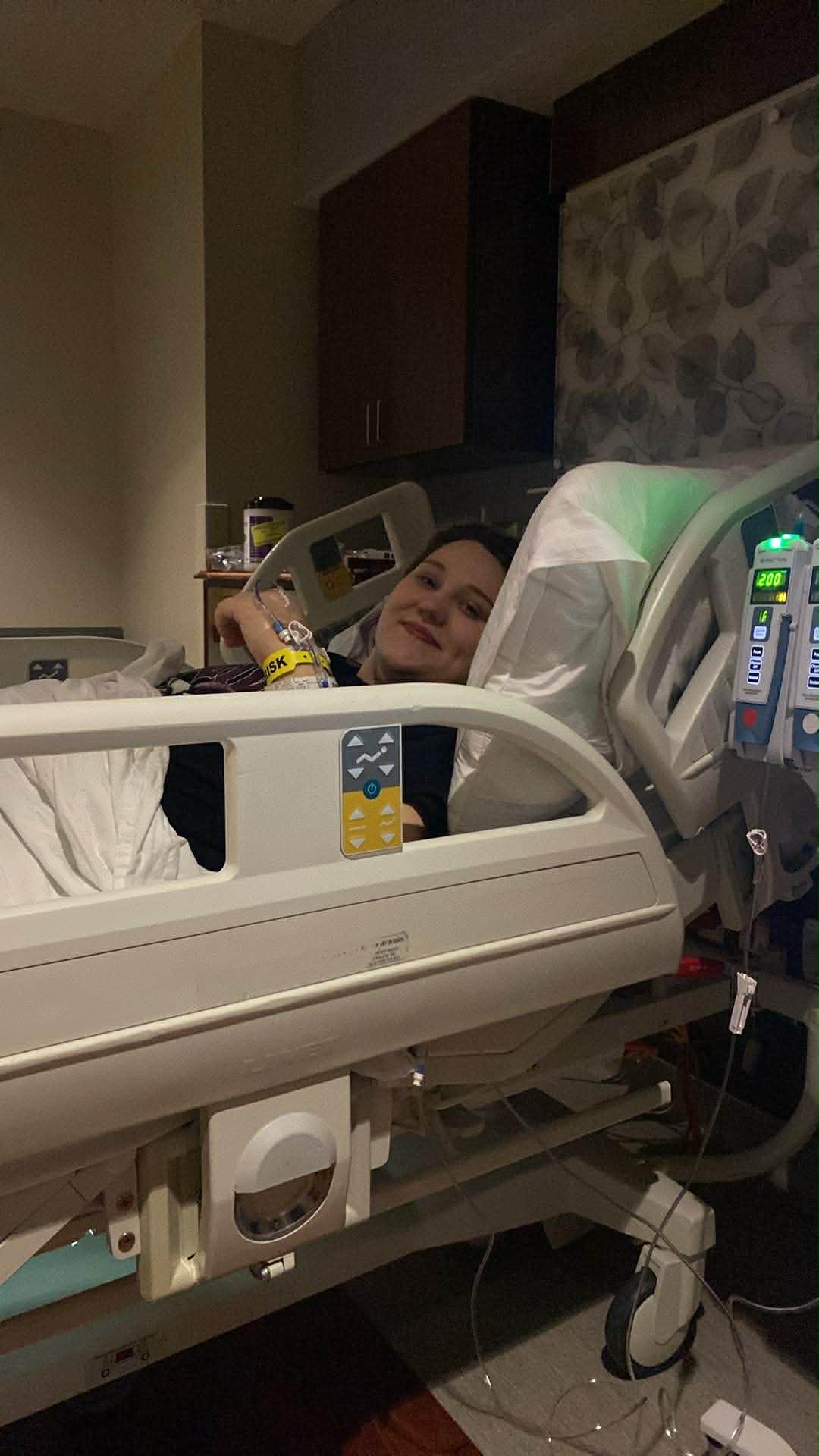 Molly Mckelvey in the hospital having her baby, Lotus Mckelvey, from a post dated April 25, 2026 | Source: Facebook/Kristian Scott Mckelvey