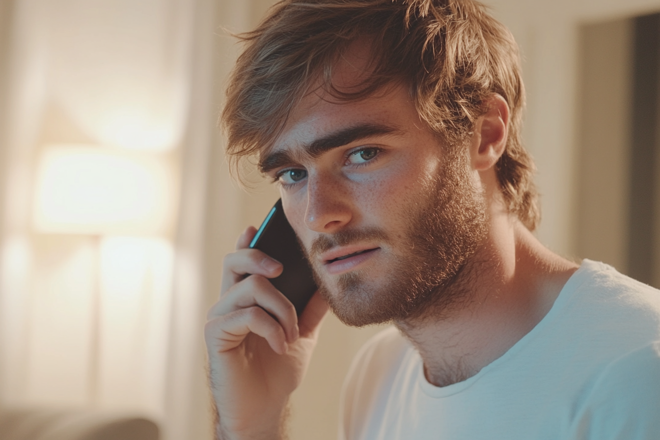 A man talking on the phone | Source: Midjourney