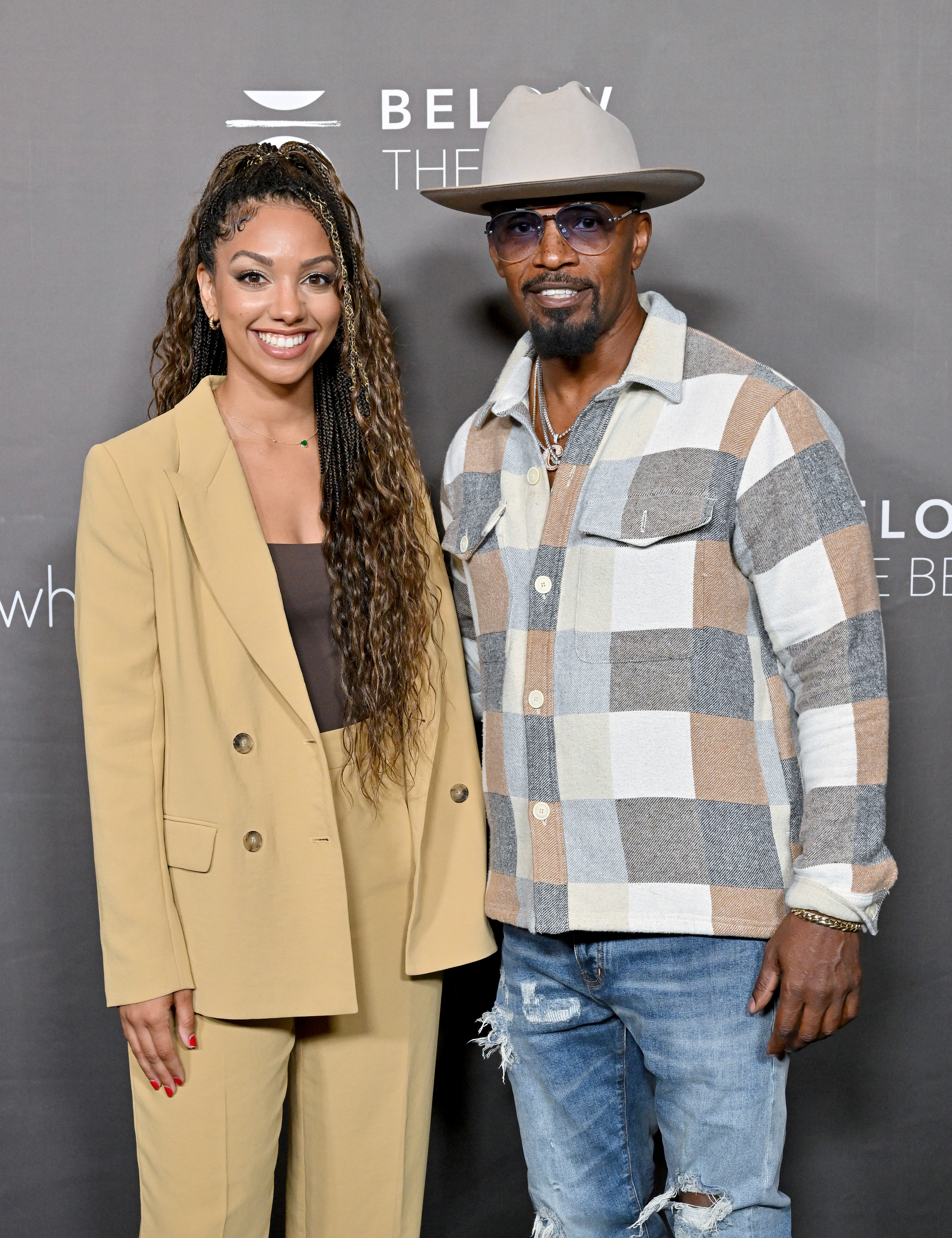 Corinne and Jamie Foxx at the Los Angeles, California screening of "Below The Belt" on October 1, 2022 | Source: Getty Images
