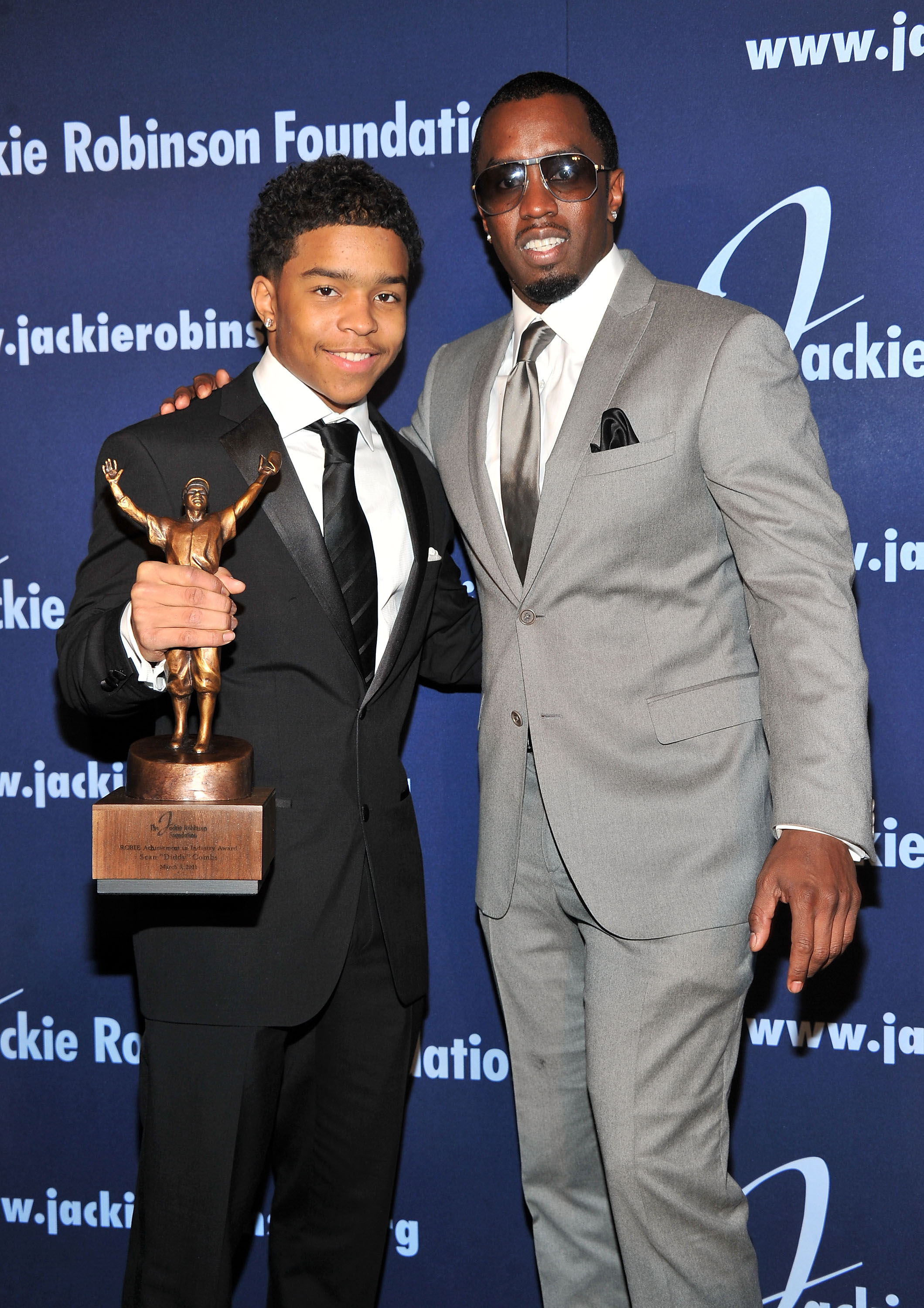 Justin and Diddy Combs attend the Jackie Robinson Foundation Awards Gala on March 7, 2011, in New York City. | Source: Getty Images