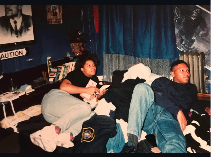Queen Latifah shares a quiet moment with her brother in a candid photo from their younger years | Source: Instagram/queenlatifah