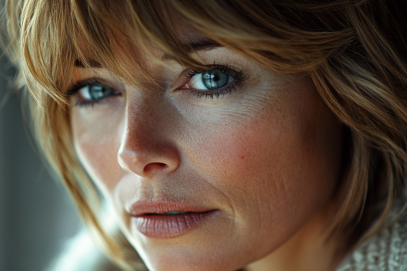 A close-up shot of a womans face | Source: Midjourney