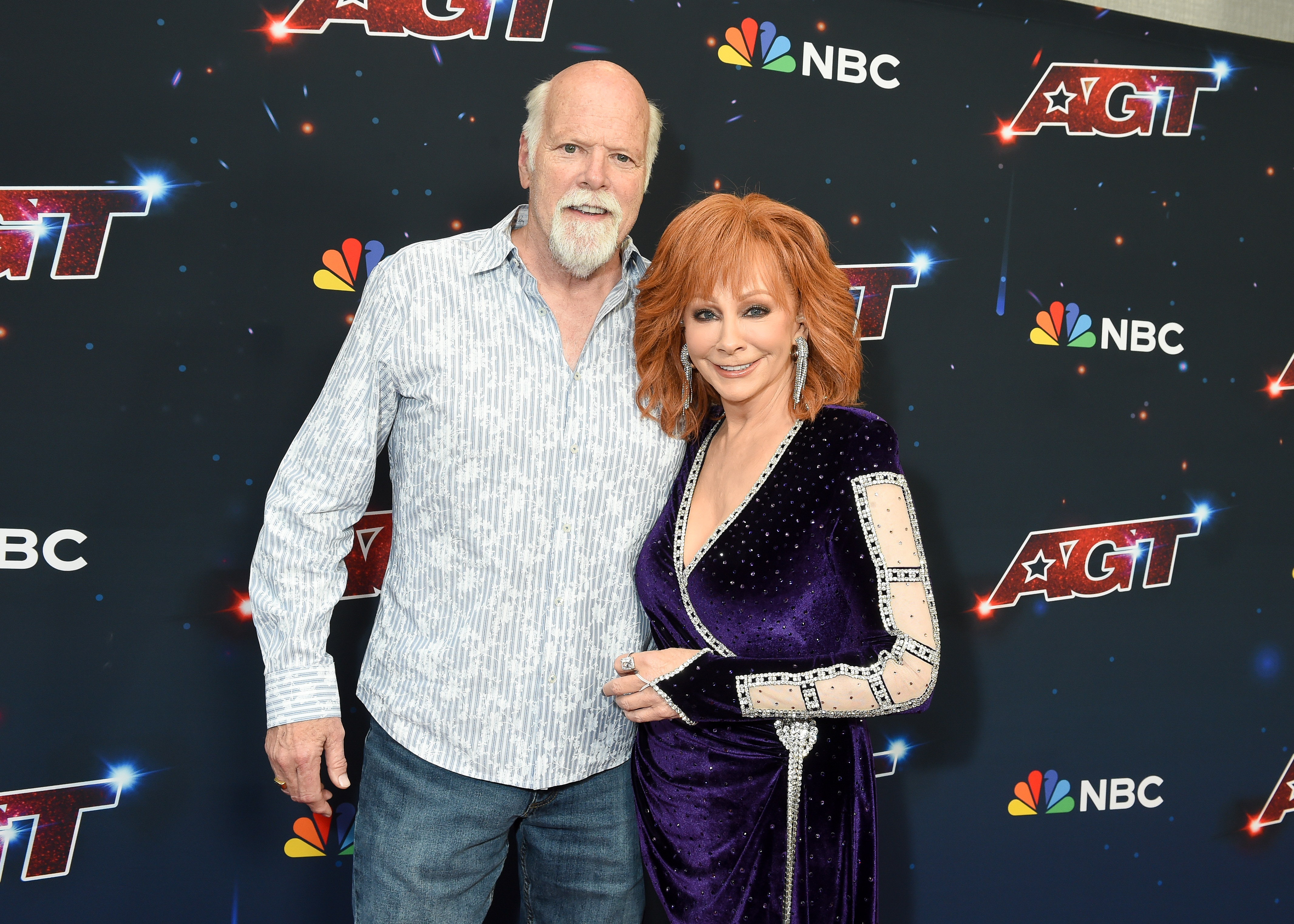 Reba McEntire and Rex Linn on the "America's Got Talent" Red Carpet, September 20, 2023 | Source: Getty Images