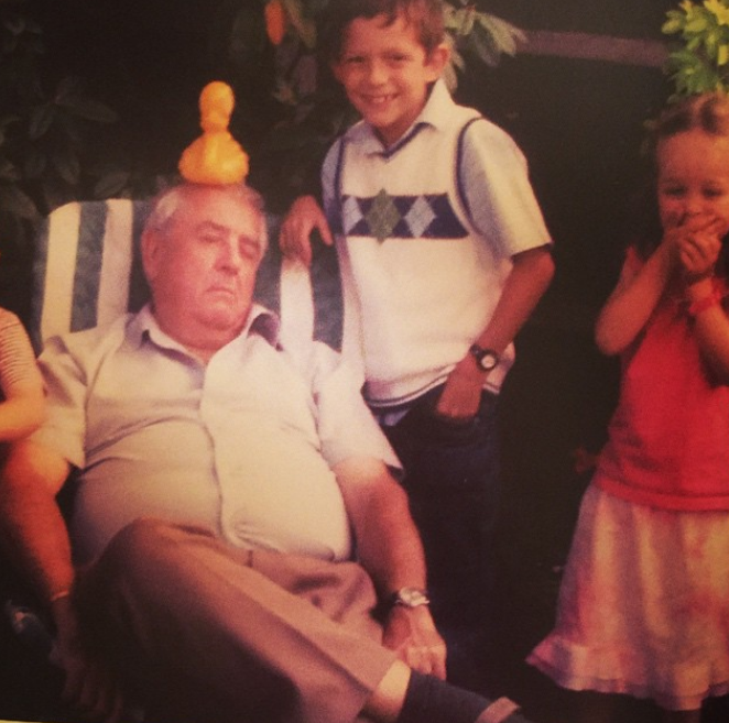 They grew up surrounded by a close and supportive family. In this photo, he posed with his sleeping grandfather in a throwback image uploaded on November 30, 2014. | Source: Instagram/tomholland2013