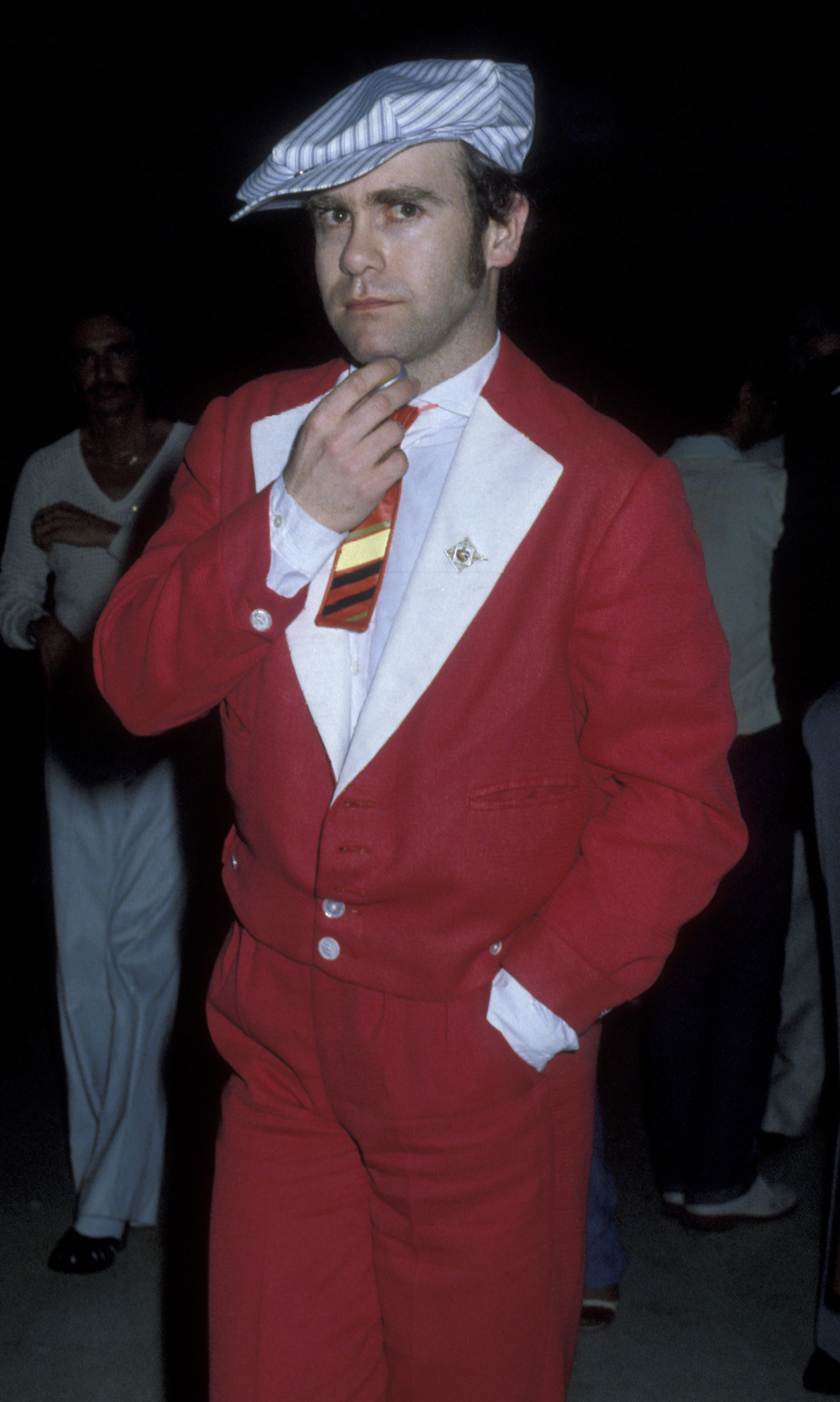 Elton John attending Roberta Flack's concert party on June 12, 1978, in New York City | Source: Getty Images