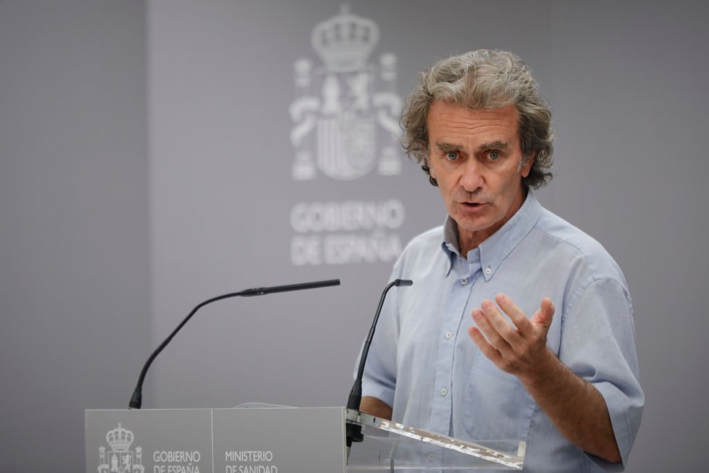 Fernando Simón en la sede del Ministerio de Salud, el 03 de septiembre de 2020 en Madrid, España. | Foto: Getty Images