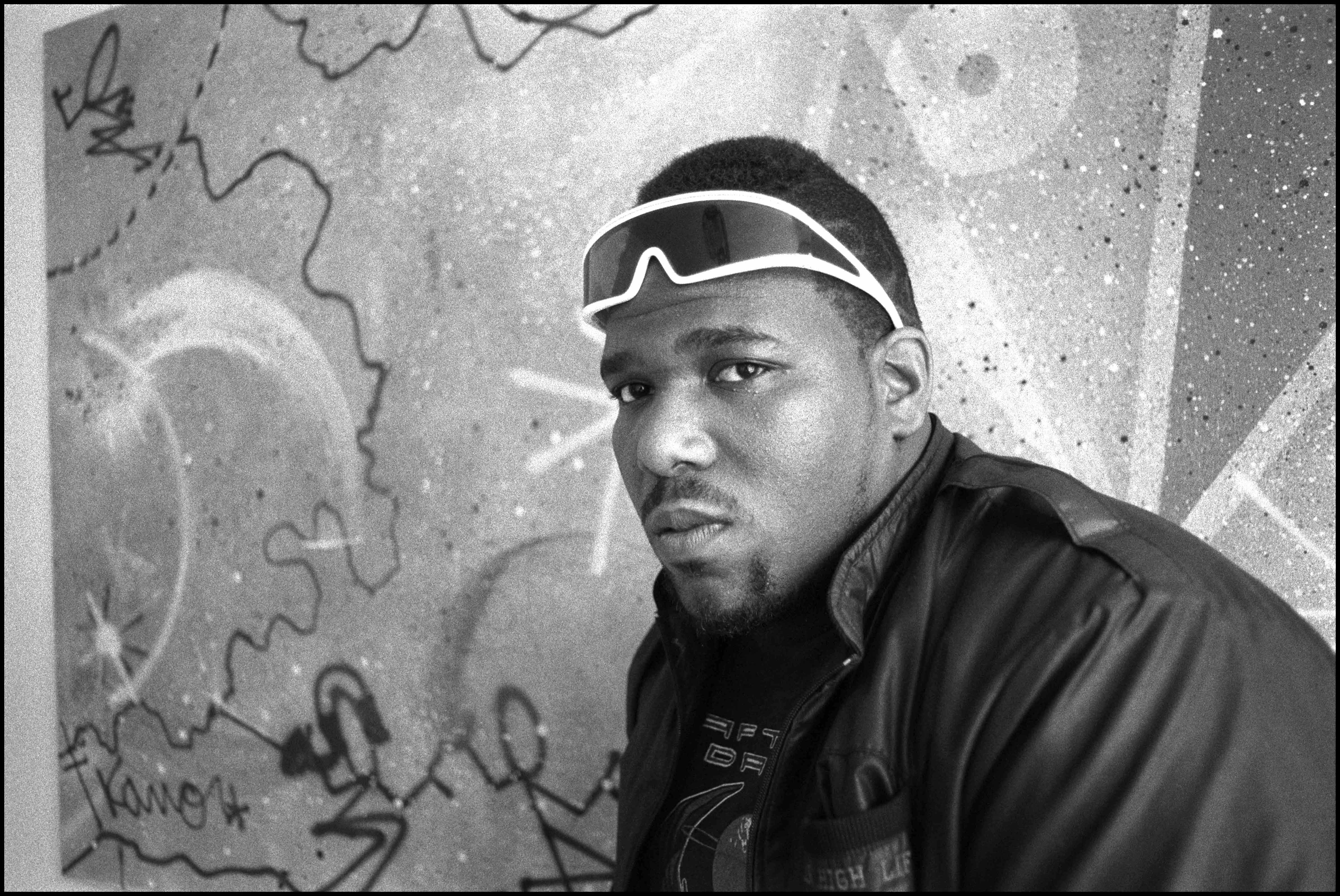 Afrika Bambaataa portrait at Celluloid Records in London, UK, circa 1983. | Source: Getty Images