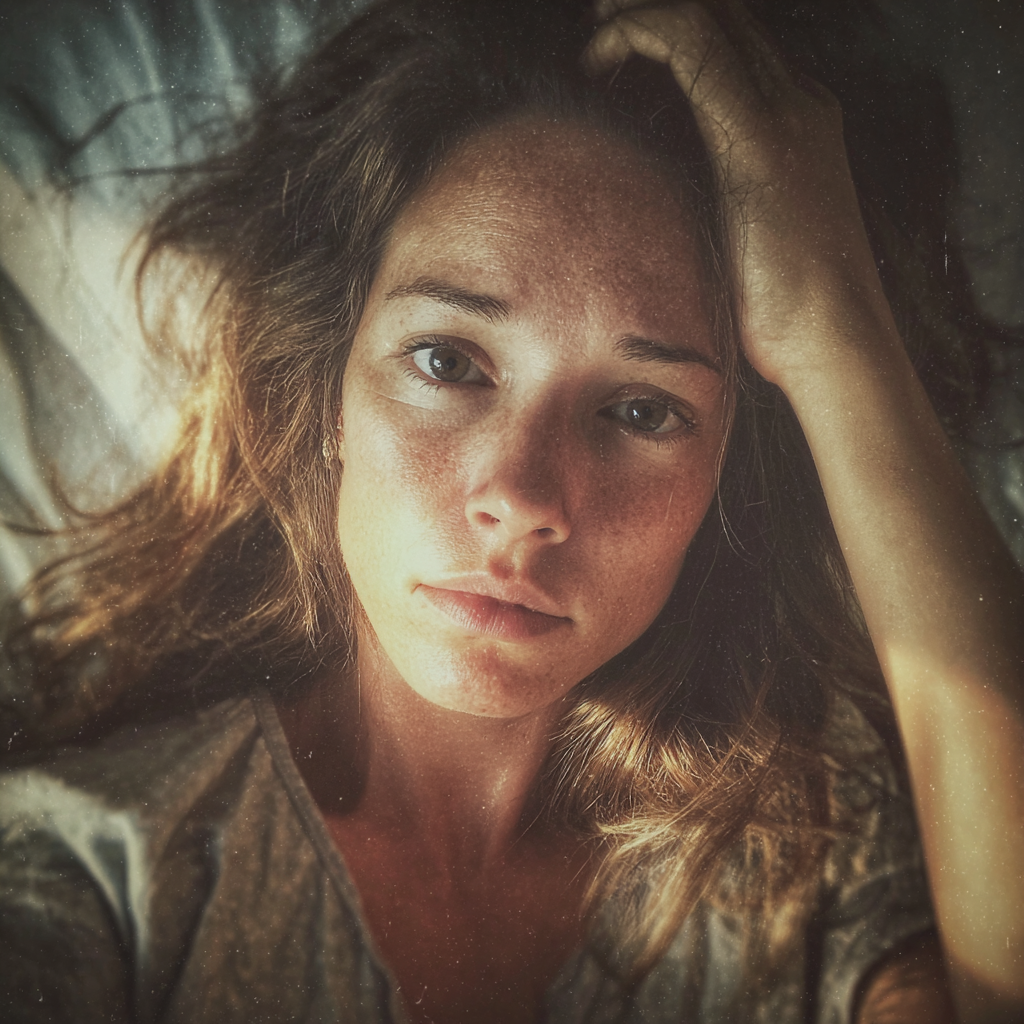 An upset woman lying in a hospital bed | Source: Midjourney