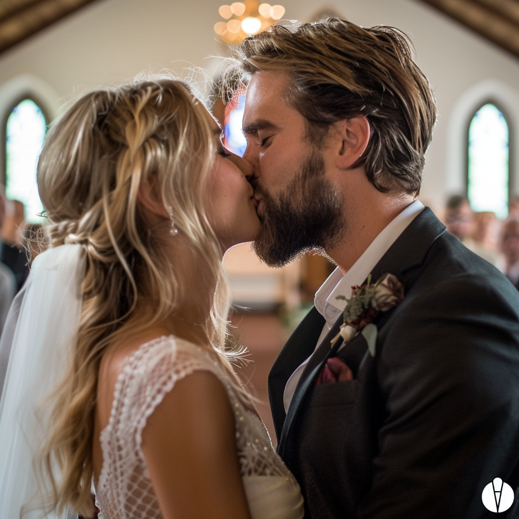 Ingrid and Michael share a kiss | Source: Midjourney