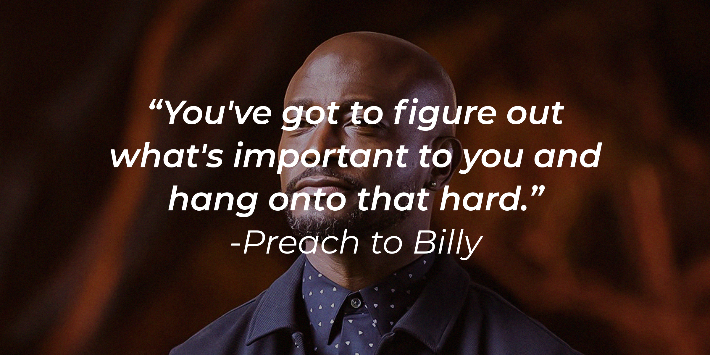 An image of Billy with a quote from Preach to him, "You've got to figure out what's important to you and hang onto that hard." | Source: facebook.com/CWAllAmerican