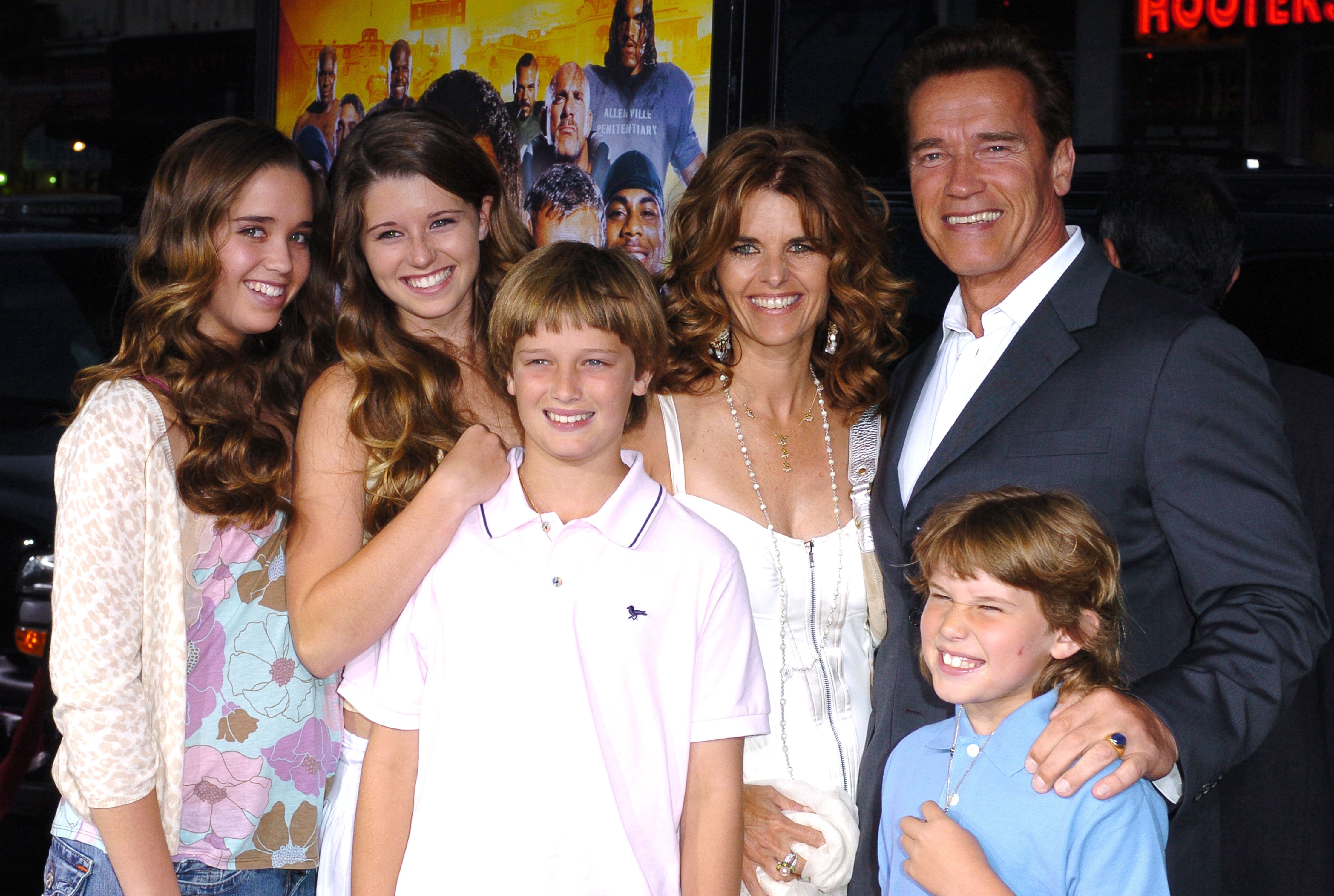 Arnold Schwarzenegger, Maria Shriver, and Family during "The Longest Yard" Los Angeles Premiere - Arrivals at Grauman's Chinese Theatre in Hollywood, California, United States. | Source: Getty Images