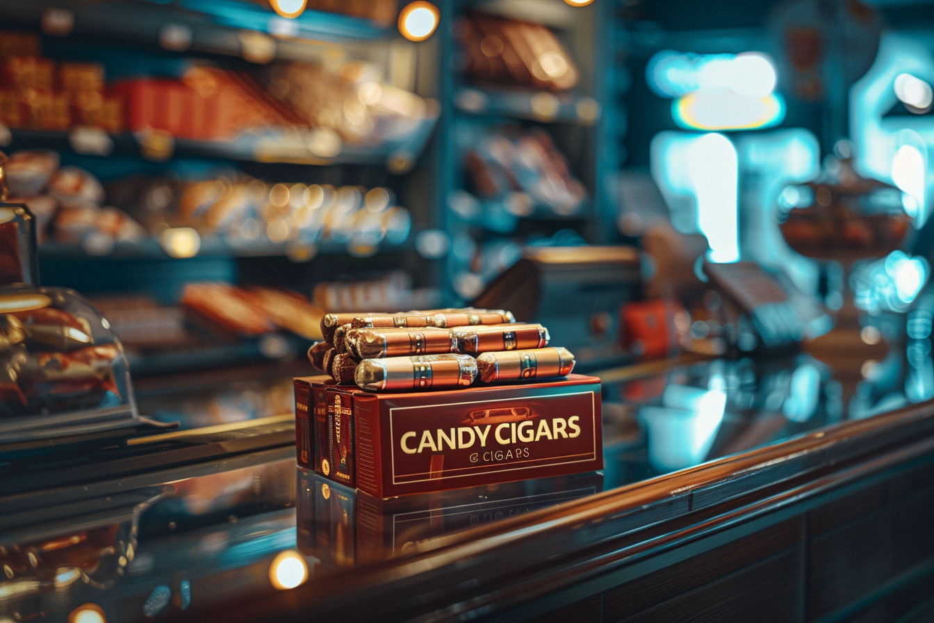 A box of fake, candy cigars | Source: Midjourney
