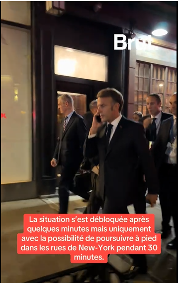 President Emmanuel Macron, from a post dated September 23, 2025 | Source: Tiktok/@brutofficiel