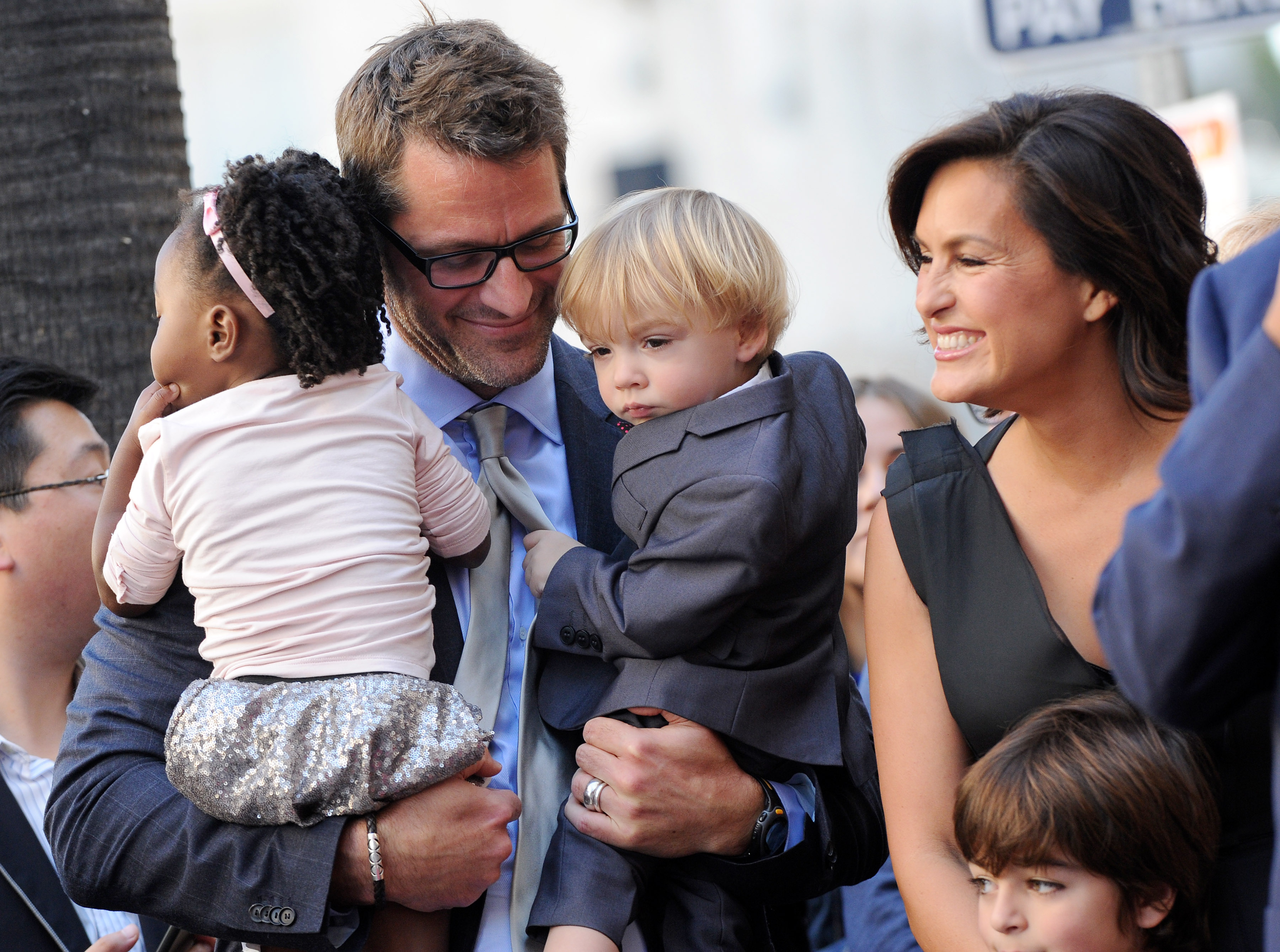 Mariska Hargitay accompanied by her husband Peter Hermann, daughter Amaya and sons Andrew and August as she gets a Hollywood Walk of Fame star on November 8, 2013 in Hollywood, California | Source: Getty Images