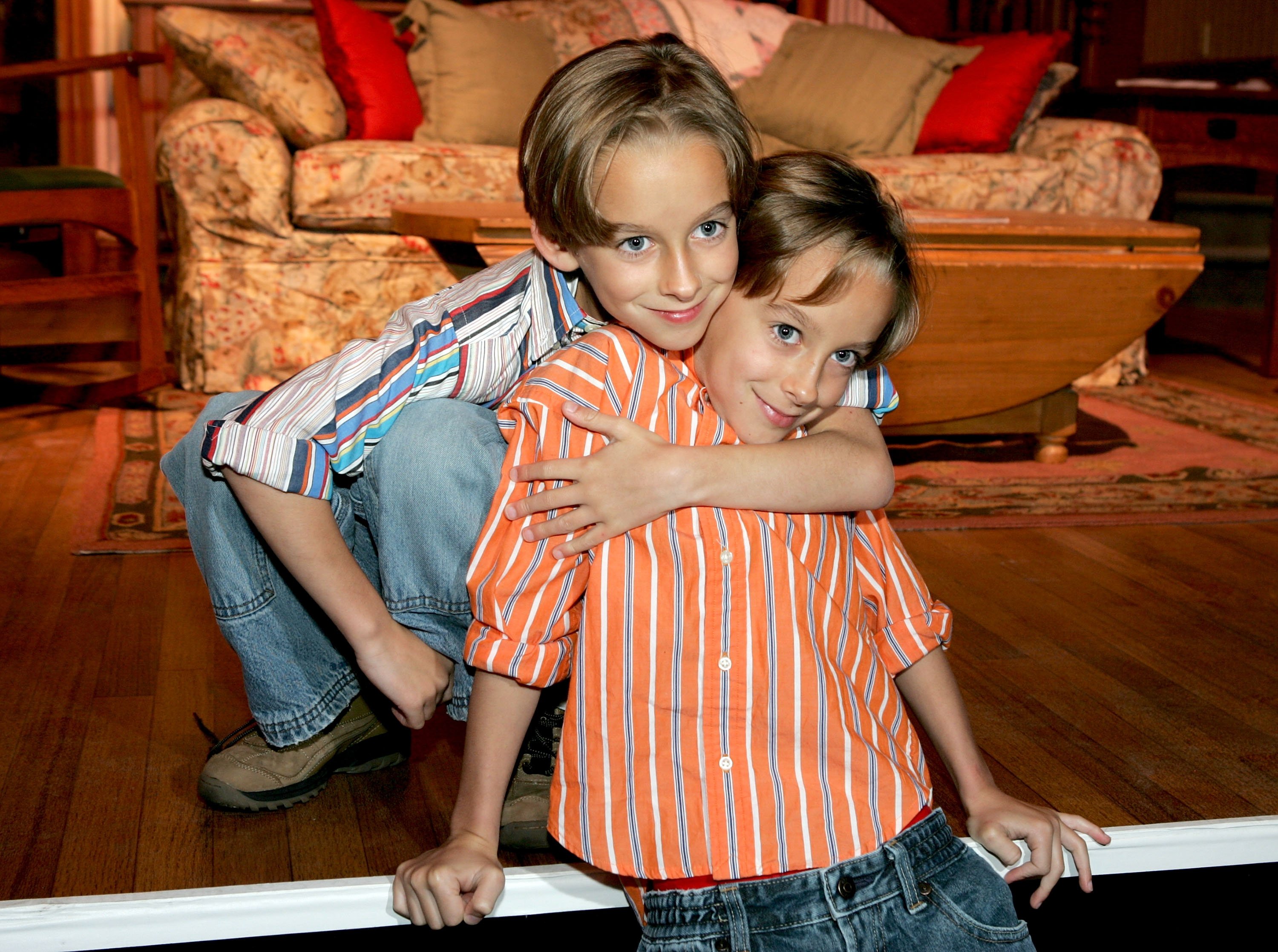 Sullivan Sweeten and Sawyer Sweeten attend the "Everybody Loves Raymond" series wrap party at Hangar 8 on April 28, 2005 in Santa Monica, California | Source: Getty Images
