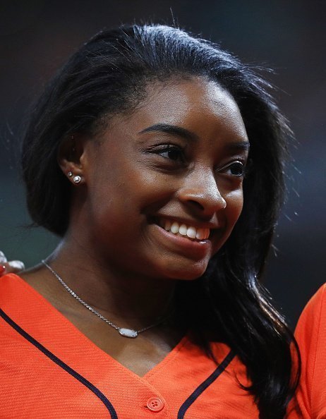 imone Biles at the 2019 World Series between the Houston Astros and the Washington Nationals on October 23, 2019 | Photo: Getty Images