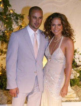 Jennifer Lopez and her husband, dancer Cris Judd attend the grand opening of her new restaurant, Madres April 12, 2002, in Pasadena, CA. | Source: Getty Images.