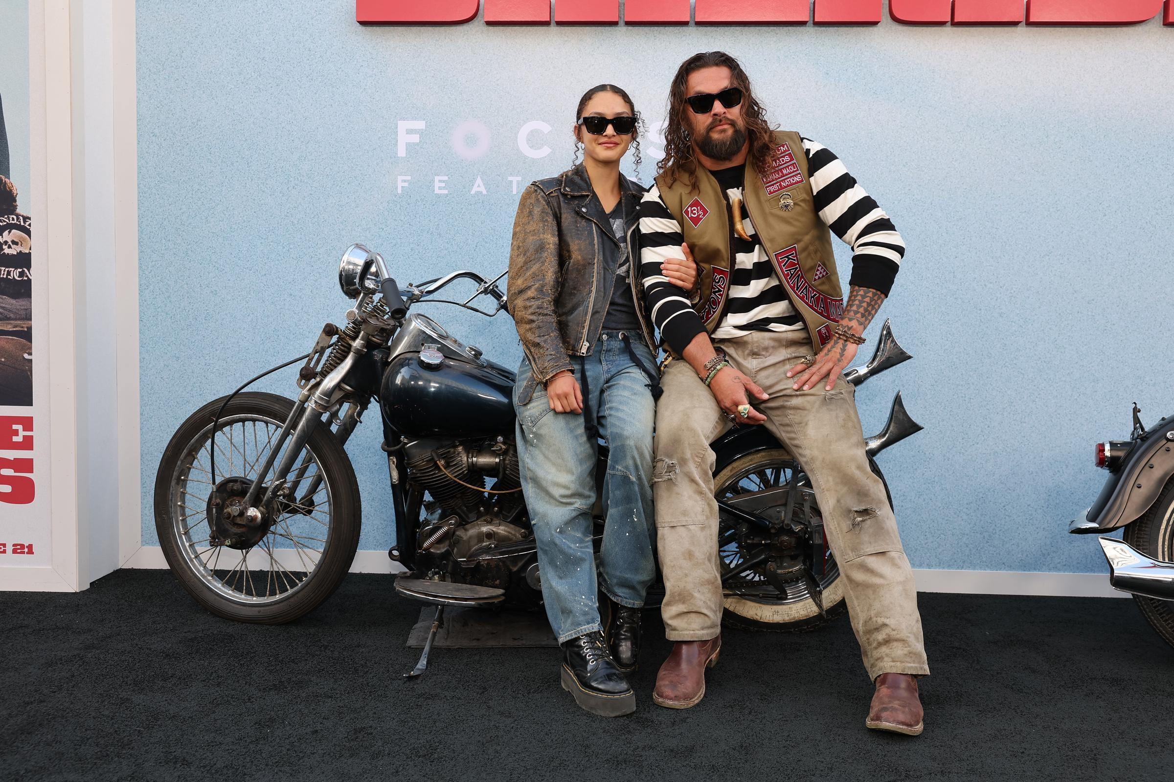 Lola Iolani Momoa and Jason Momoa at "The Bikeriders" Premiere on June 17, 2024, in Hollywood, California. | Source: Getty Images