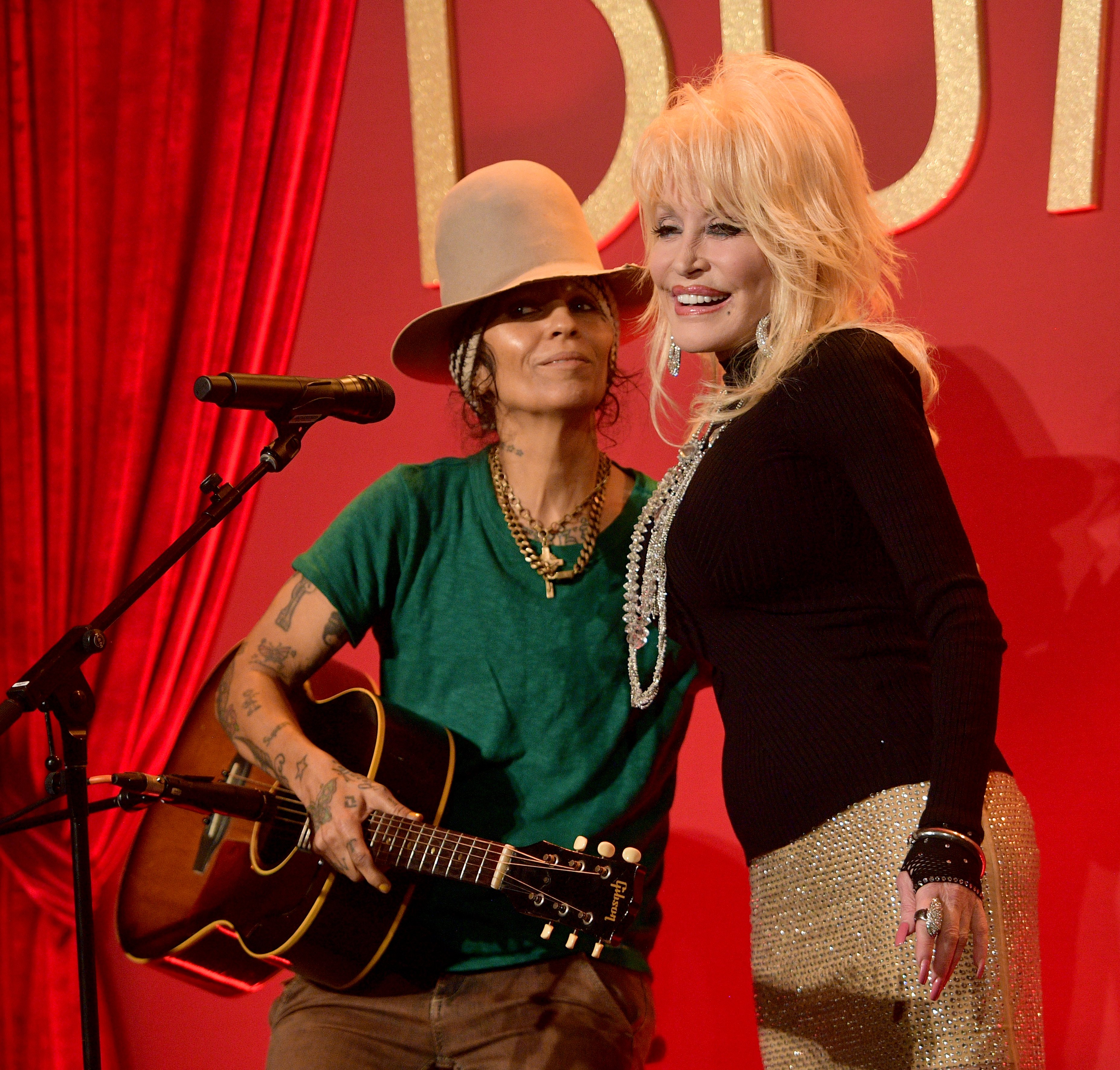 Linda Perry and Dolly. Image Credit: Getty Images Linda Perry and Dolly. Image Credit: Getty Images