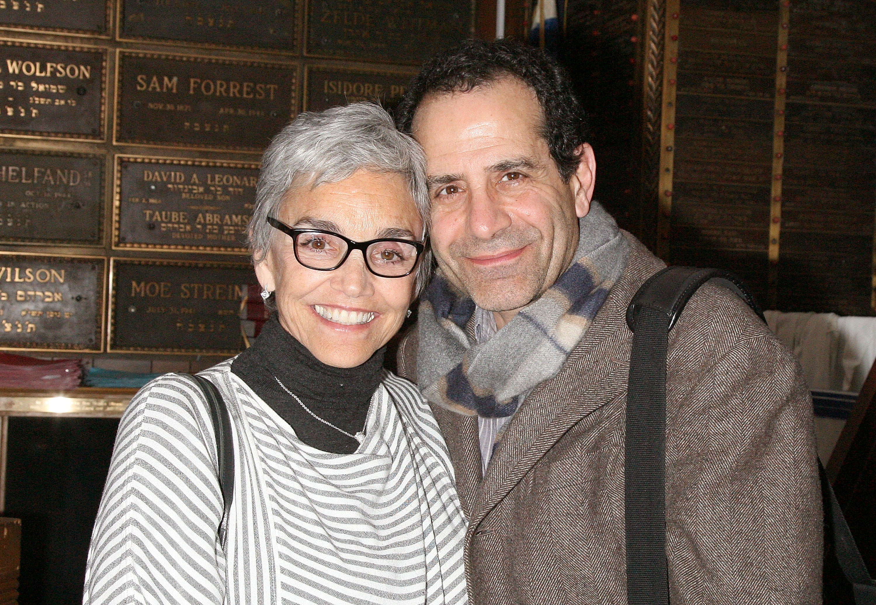 The Hollywood star and Tony Shalhoub attend a preview performance of "Innocent Flesh" on March 1, 2012. | Source: Getty Images