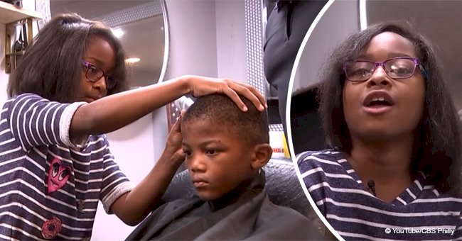 8-year-old girl becomes certified barber & gives free haircuts to kids in her city