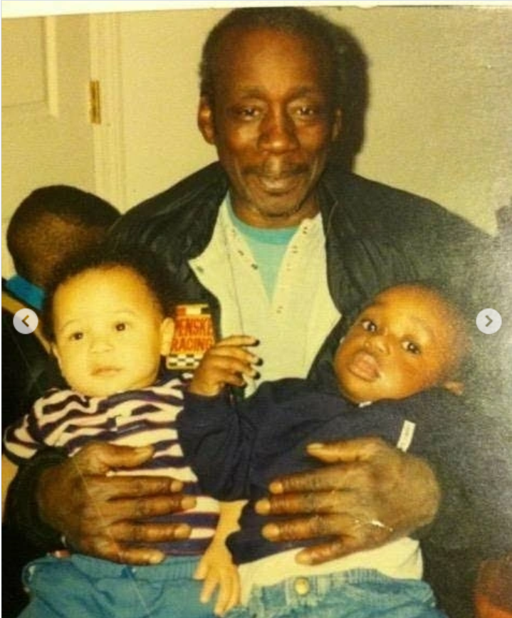 A rare family snapshot shows the star's father with two young children, from a post dated June 17, 2024 | Source: Instagram/violadavis