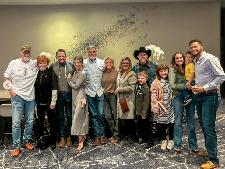 Brandon Blackstock posing with family members in a post dated March 6, 2025, in Houston, Texas | Source: Instagram/shelbyblackstock