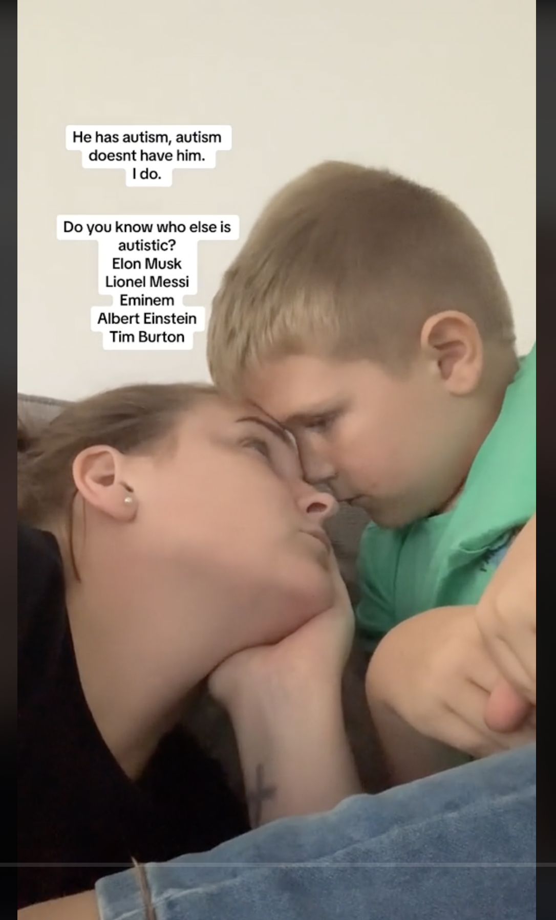 Katie Johnson with her autistic son, as seen in a video dated July 21, 2023 | Source: TikTok/katiejohnston07